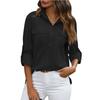 Women's Spring Summer Button Shirt Loose Shirt Solid Color Casual Shirts