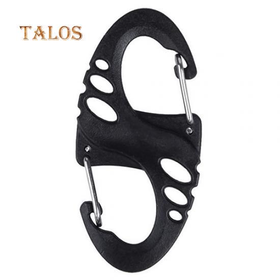 Talos 5 шт. практичный уличный S-образный пружинный крючок-карабин для кемпинга и пешего туризма, брелок с крючком-крючком