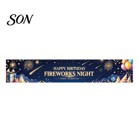 Foldable Party Background Large Happy Birthday Yard Banner Sign, 70 x 15 Inch Store Celebration Decor Outdoor Backdrop Decoration for Boys Girls