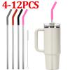 4-20 шт. Запасная соломинка с силиконовыми наконечниками Щетка для чистки Соломинка для питья из нержавеющей стали с крышками для стакана Stanley 40 унций