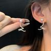 Exaggerated Irregularity Snake-shaped Full Crystal Curved Pendant Earrings for Women Temperament Jewelry Girl Friend Gift