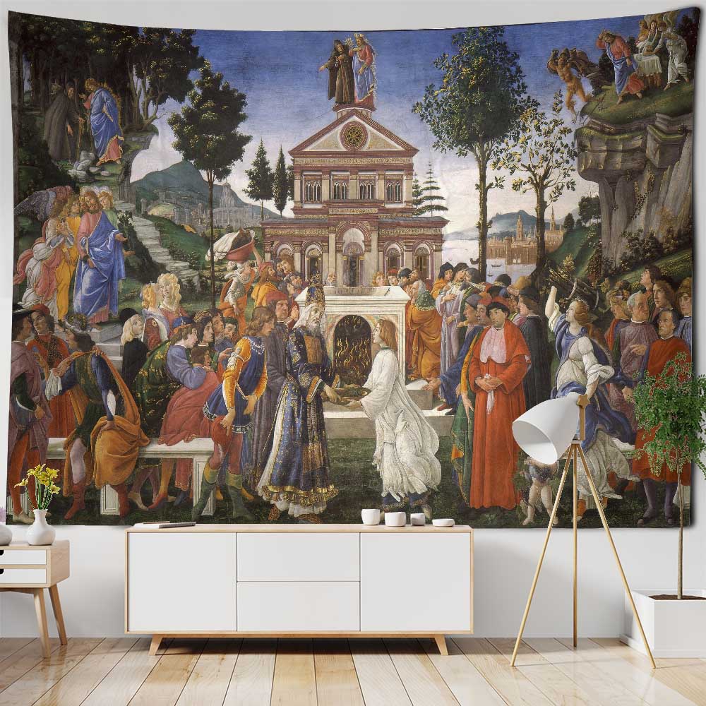 Винтажная живопись маслом, художественная печать, гобелен, настенное украшение, фон для художественной комнаты, эстетичные аксессуары для домашнего декора