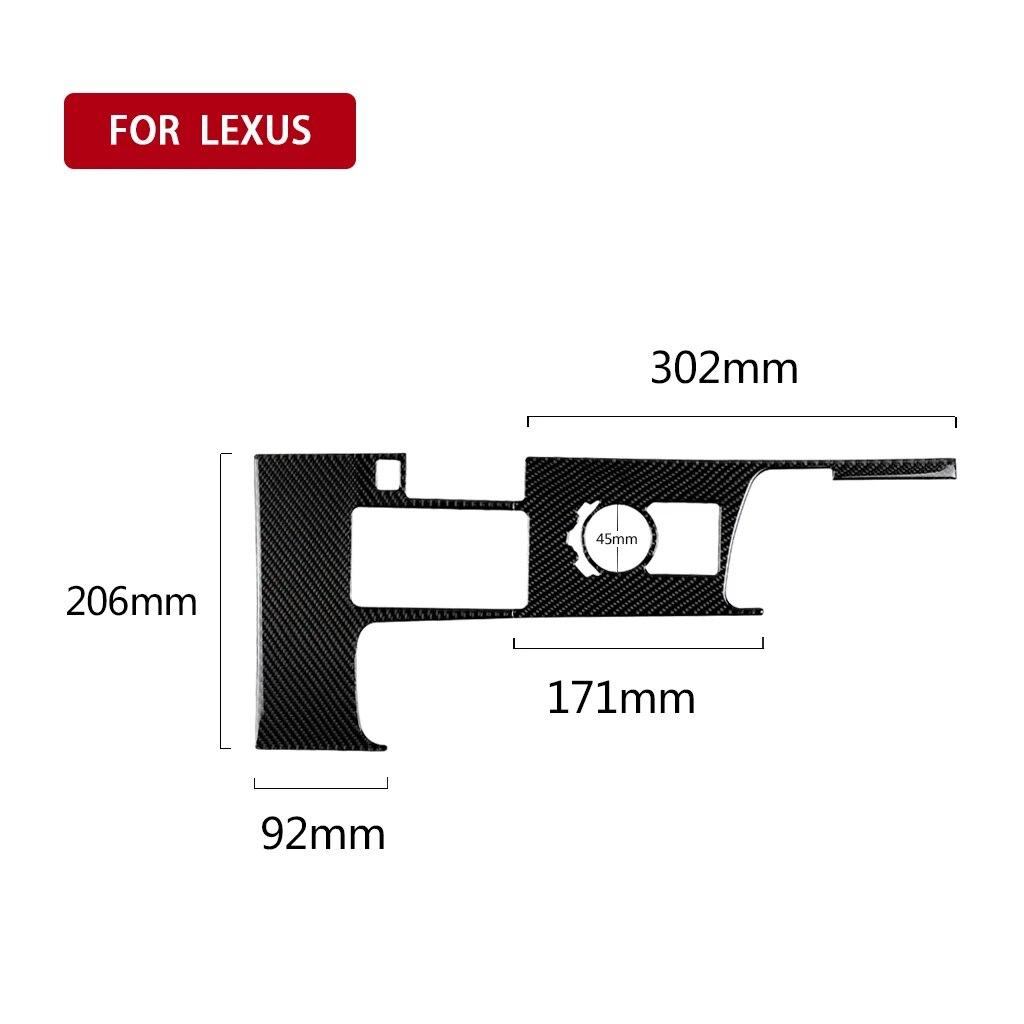 For Lexus IS250 2013- Car Gear Shift Panel Decoration Cover Trim Sticker Decal Auto Interior Accessories Real Carbon Fiber