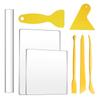 8-Piece Pottery Tool Set: Acrylic Rolling Pin, Clay Board, Shaping Scraper, and DIY Clay Tools