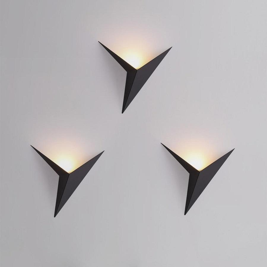 Indoor Wall Lamps Nordic Style Modern Triangle Shape LED Wall Lamps Living Room Lights 3W AC85-265V Simple Lighting