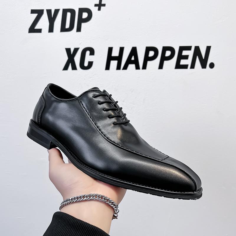 Fashion Hot New Gentleman Men's Leather Shoes Classic Business Style Dress Up Party Office Groom's Wedding Quality Daily Adult Shoes