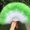 Складной пушистый веер из перьев Милая фея Лолита Девушка Темный готический танец Ручной веер Художественные поделки Танцевальный реквизит Декор для свадебной вечеринки