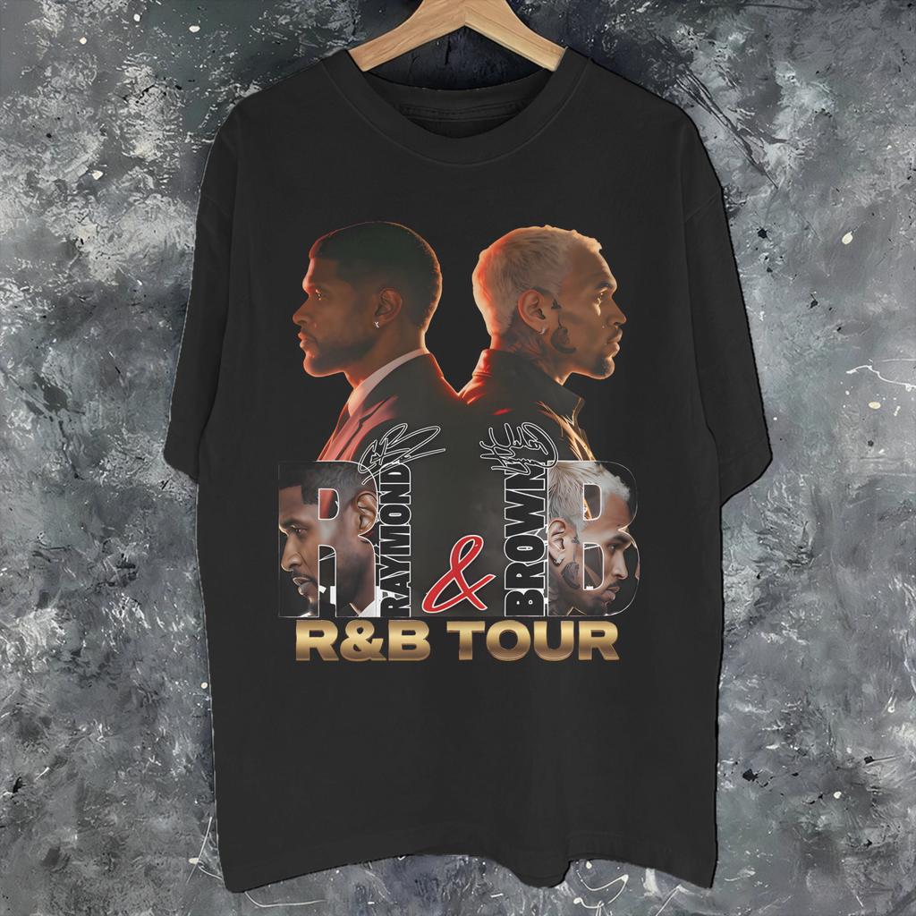 Chris Brown Usher Rb Tour 2026 Accessories Unisex Unisex T Shirt Cotton Tee Graphic Printed Tshirt Clothing