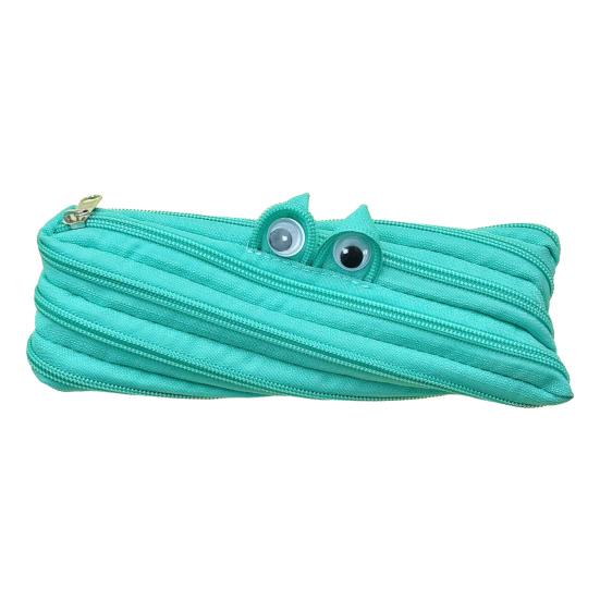 Пенал Многофункциональная сумка для хранения Гладкая молния Большое отверстие Пенал для школы Путешествий Косметики Очков Канцелярский органайзер