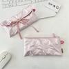 PU Leather Pen Bag Quilted Cosmetic Bag Cute Pen Pouch  Girls Gift
