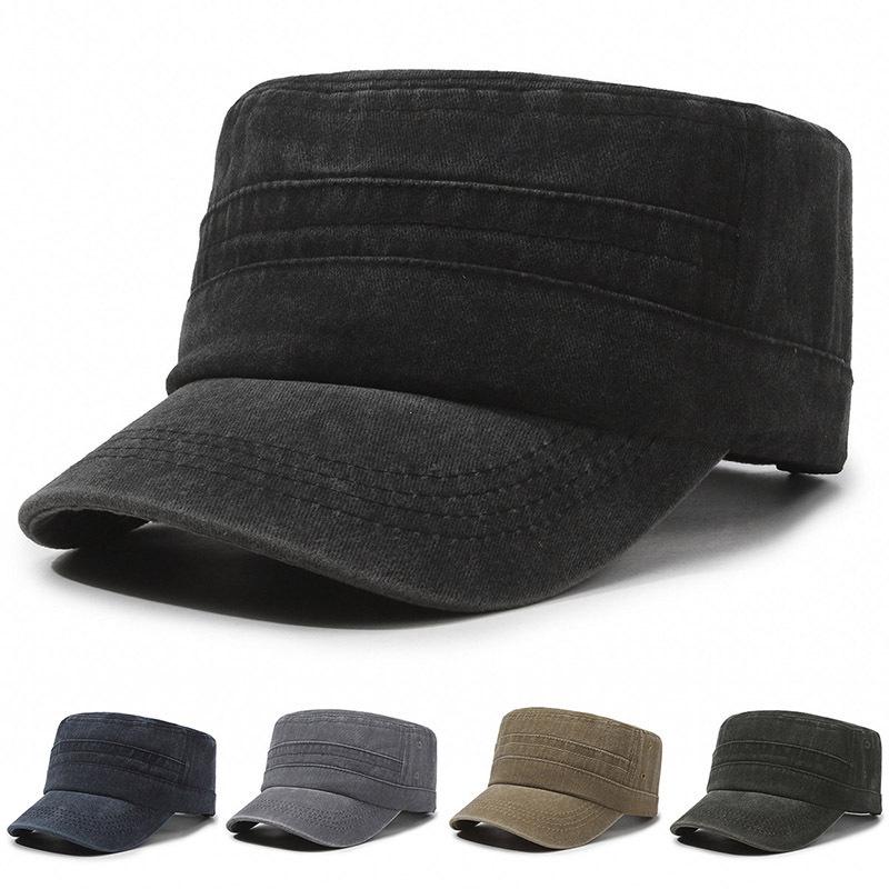 Мужская состаренная военная кепка с плоским верхом, весенне-летняя кепка-утка, корейская шляпа от солнца