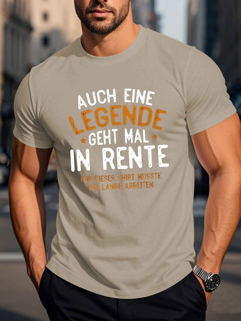 Mens Tailored Fit Crew Neck Short Sleeve T Shirt, Casual Friday Office Tops, Simple Basic Tee for Work Outdoor Errands Commute Leisure Wear