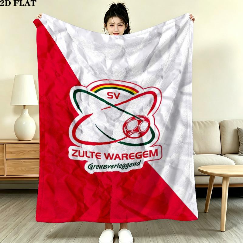 Sv Zulte Waregem Print Flannel Blanket, High quality Comfortable for All Seasons, Home Decor, Warmth and Comfort, Perfect for Christmas Gifts