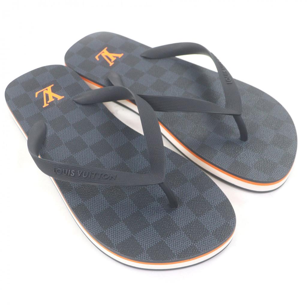 Great LOUIS VUITTON Beach sandal LV Molitor Line Damier logo thong sandals Used