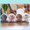 Soft Short Plush Dog Figure Keyring For Bag Decor And Collectible Gift