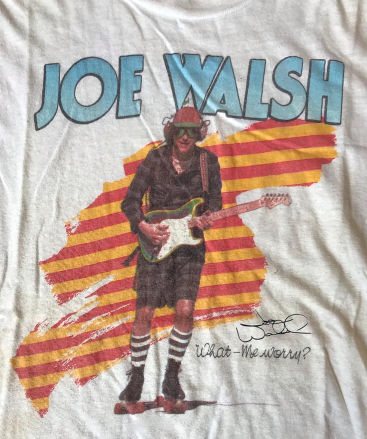 Vintage Joe Walsh 1983 Tour Signature Cotton White Cotton All Size Shirt KN132 Unisex T-Shirt