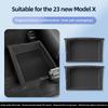 for Tesla Model X 2025 2025 Under Seat Storage Box Drawer Type TPE Car Tray Organizer Tidying Accessories