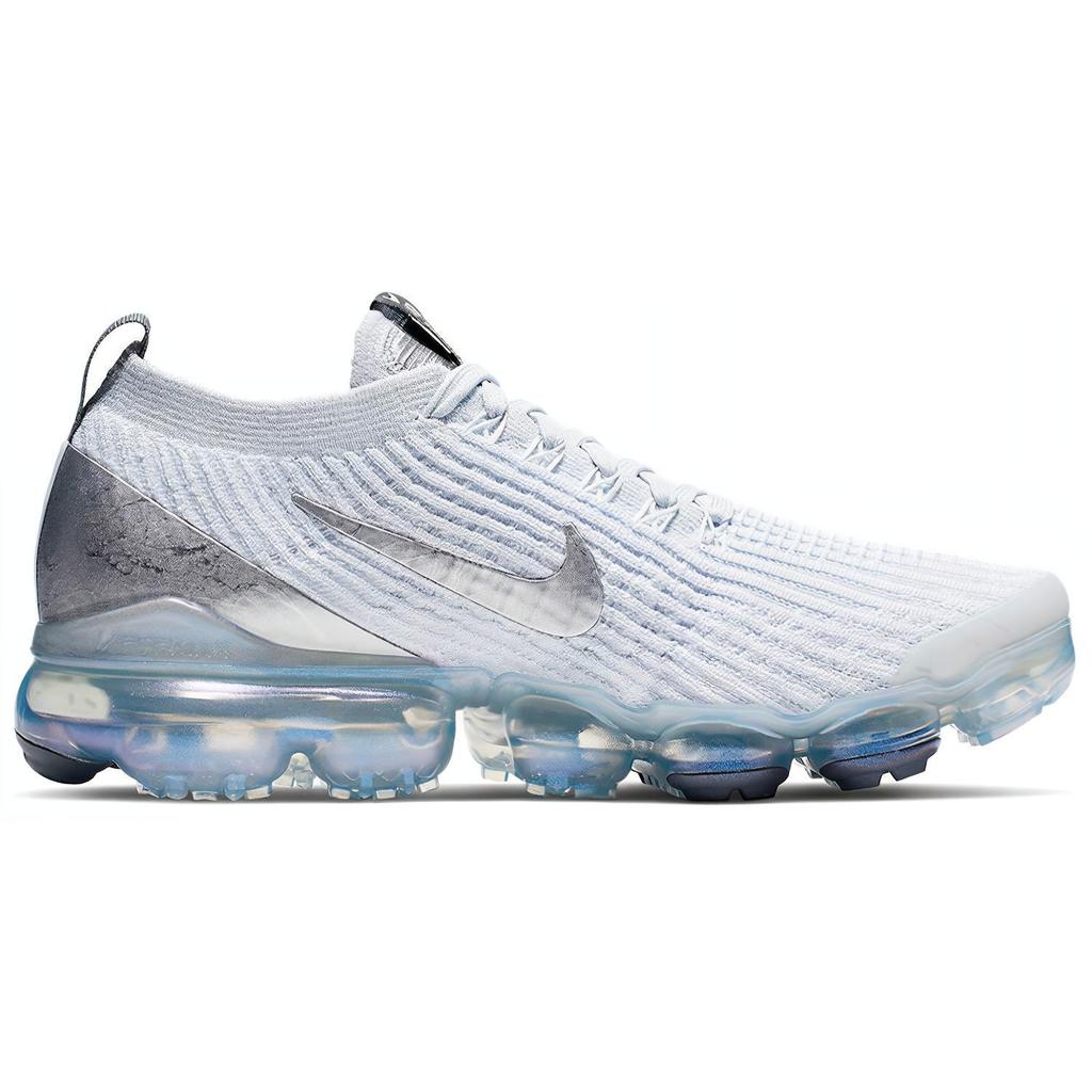 Новые женские кроссовки Nike Air VaporMax Flyknit 3 Белые/Светоотражающий серебристый AJ6910-101
