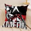 KKmfdm Band Cool Cushion Cover Silky Short Plush Invisible Zipper Dustproof Sofa Pillow Case For Home Decor