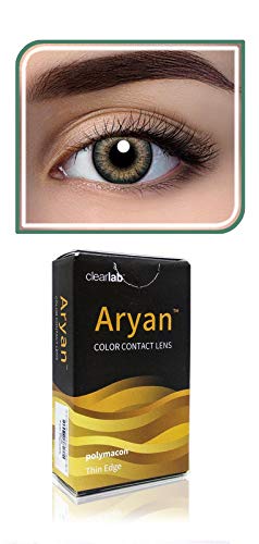 Aryan Quaterly (3 Months) 2 Pieces Zero Power Color Contact Lens (Jade Green)