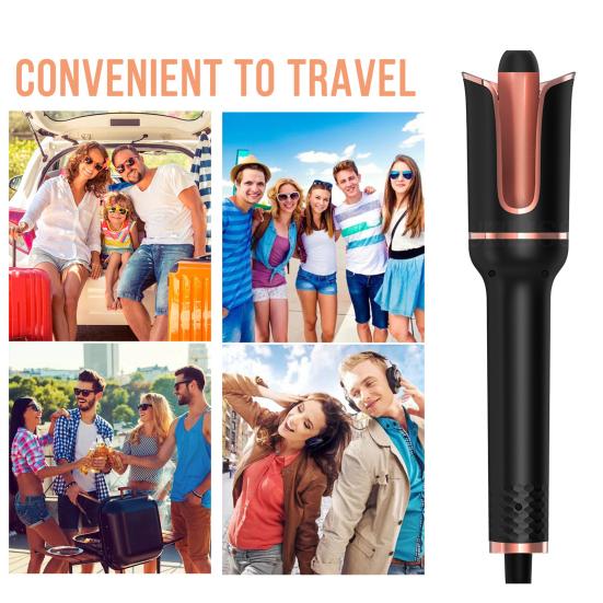 Автоматическая плойка для волос с 4 регулируемыми температурами, быстрый нагрев, портативная дорожная плойка для волос, электрическая плойка для завивки волос, женские инструменты для укладки волос