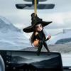 Car Decoration Witch Acrylic Halloween Pendant Cartoon Motif Vehicle Interior