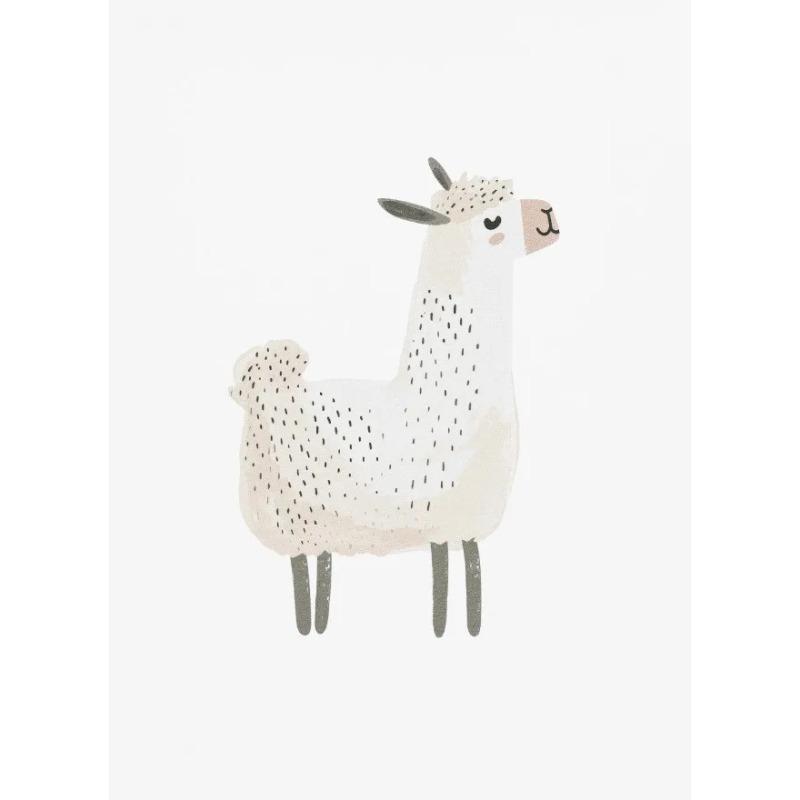 Cute Cartoon Animals Posters Giraffe Donkey Cattle Sheep Prints Canvas Printing Rustic Farmhouse Wall Art Picture for Home Decor