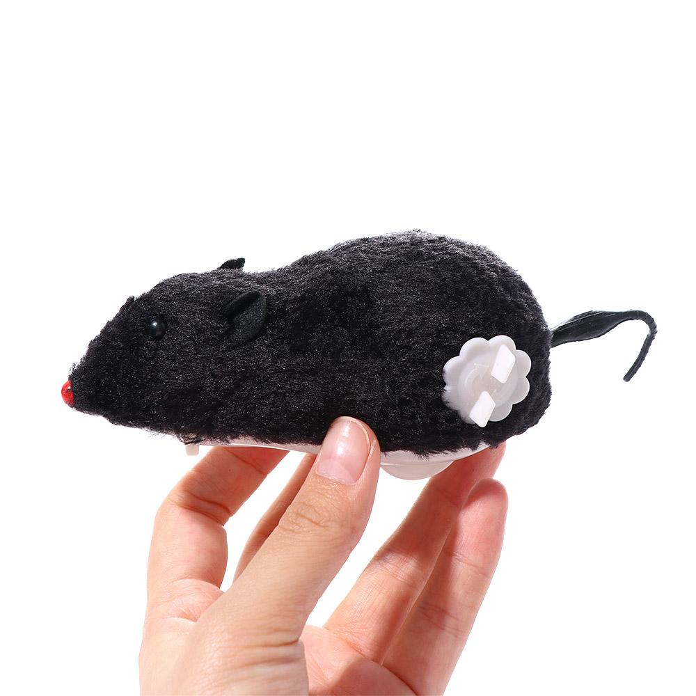 Rat Mechanical Motion Power Wind Up Toys Cat Dog Playing Toy Clockwork Toy Plush Mouse Toy