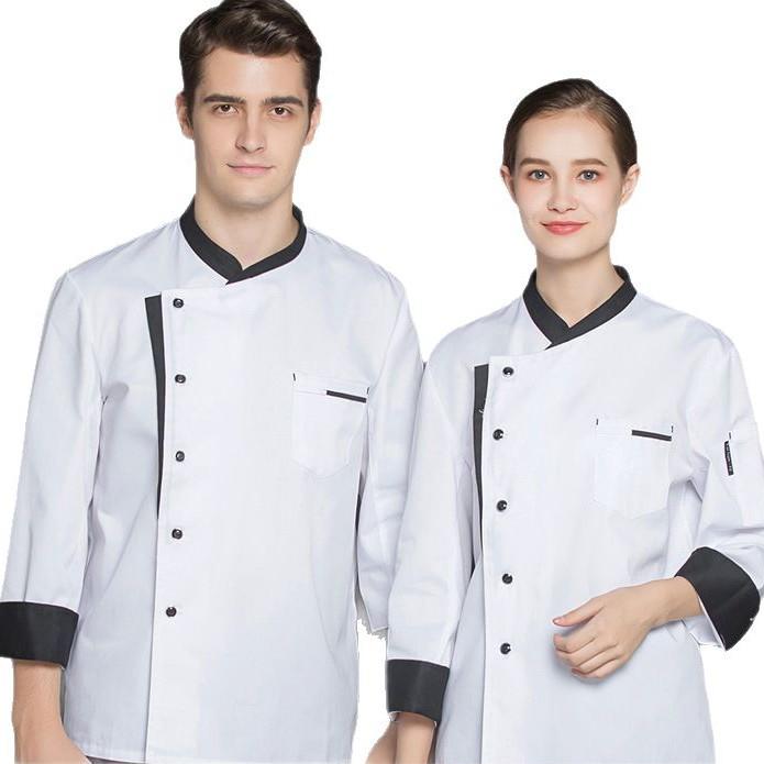 Unisex Long Sleeve Chef Workwear for Western Restaurants, Hotels, & Bakeries - Autumn/Winter Fashion