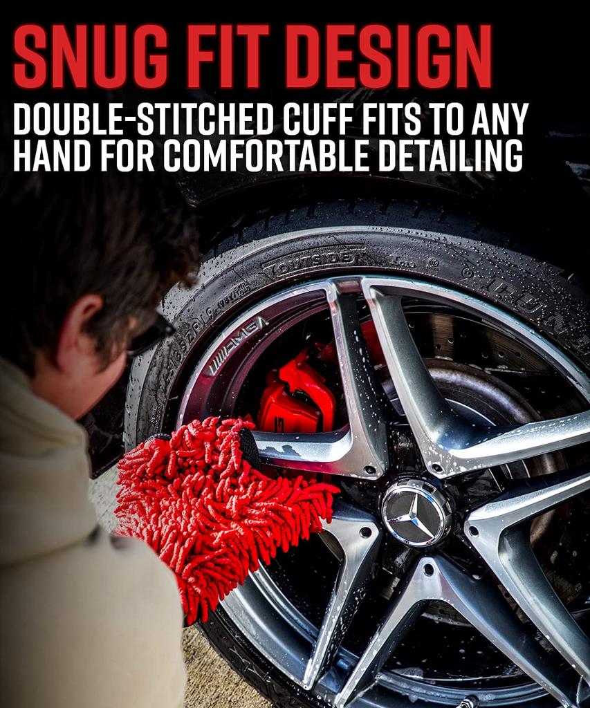 Полировки Микрофибра Двойная Варежка для Мытья Мягкая Микрофибра Шениль для Безопасной Чистки Скрабирующая Поверхность Удаляет и Другие Трудноудаляемые Наслоения Adam's -