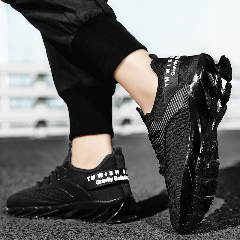 Весна/осень мужские большие размеры лезвийная подошва кроссовки Flying Weave фитнес беговые кроссовки