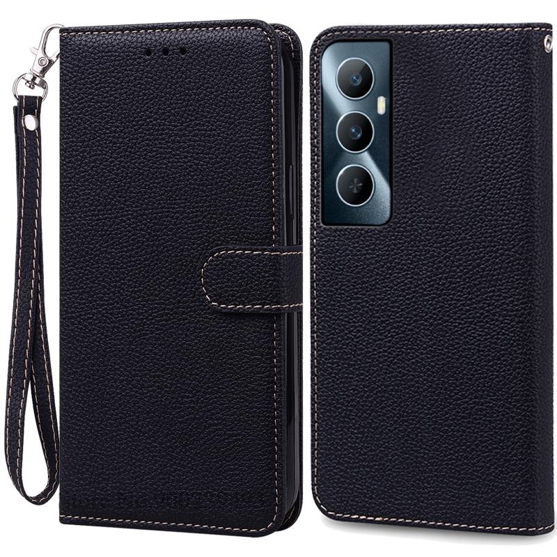 Для Realme C65 Чехол Мягкий Силиконовый Кошелек Кожаный Чехол Для Realme C65 Чехол Флип-Книжка Чехол Телефон Чехол Fundas Shell