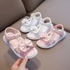 Summer Girls Princess Sandals, Lightweight Soft Sole Magic Strap Trendy Casual Shoes for Little and Middle School Girls