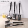 Multifunctional Barbecue Grill Brush with Scraper - Large Steel Wire for Cross-Border Cleaning