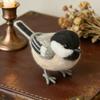 Felt Bird Sculpture Handmade Wool Songbirds Figure Realistic Wildlife-Inspired Design Soft Layered Feathers Decorative Figurine