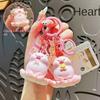 Lovely Resin Pink Pig  Keychain Trinket Lotus Pig  Keyring Cartoon Piggy Key Chain  New Year