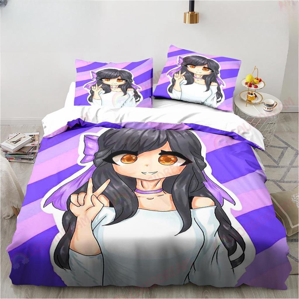 Новая мультяшная игра Милый Афмау с крыльями Постельный комплект Простыня Кинг Полуторный Двуспальный Детский постельный комплект Микрофибра или Полиэстер Пододеяльник