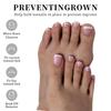 120pcs Glossy Pink French Press On Toenails Short Square White French Fake Toenails Full Cover Acrylic Soft Gel False Toenails %