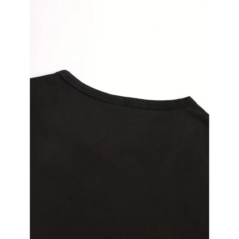 European Size A Hand-painted Version of Wings Butterfly Letter Love A Hand-painted Feathered Print Crew-neck T-shirt,