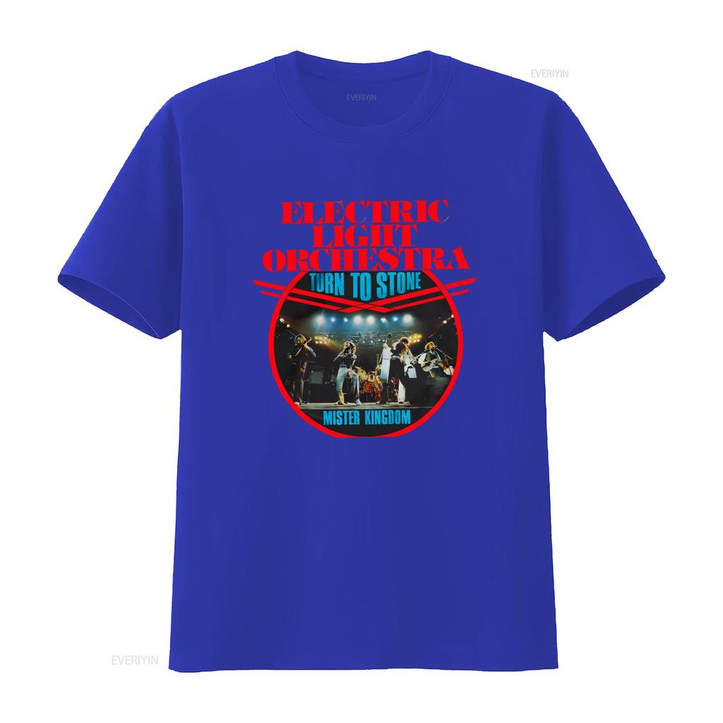 Electric Light Orchestra Rock Band Concert Print T Shirt Turn to Stone Design for Music Lovers vintage Washed Slightly homme