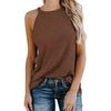 Summer Women Vest Fashion Loose Hanging Neck Tops Solid Color Knitted Vest Sexy Undershirt
