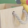 Wooden Storage Box Model 3 - Rope Handles - Grey - 33 X 33 X 37 Cm