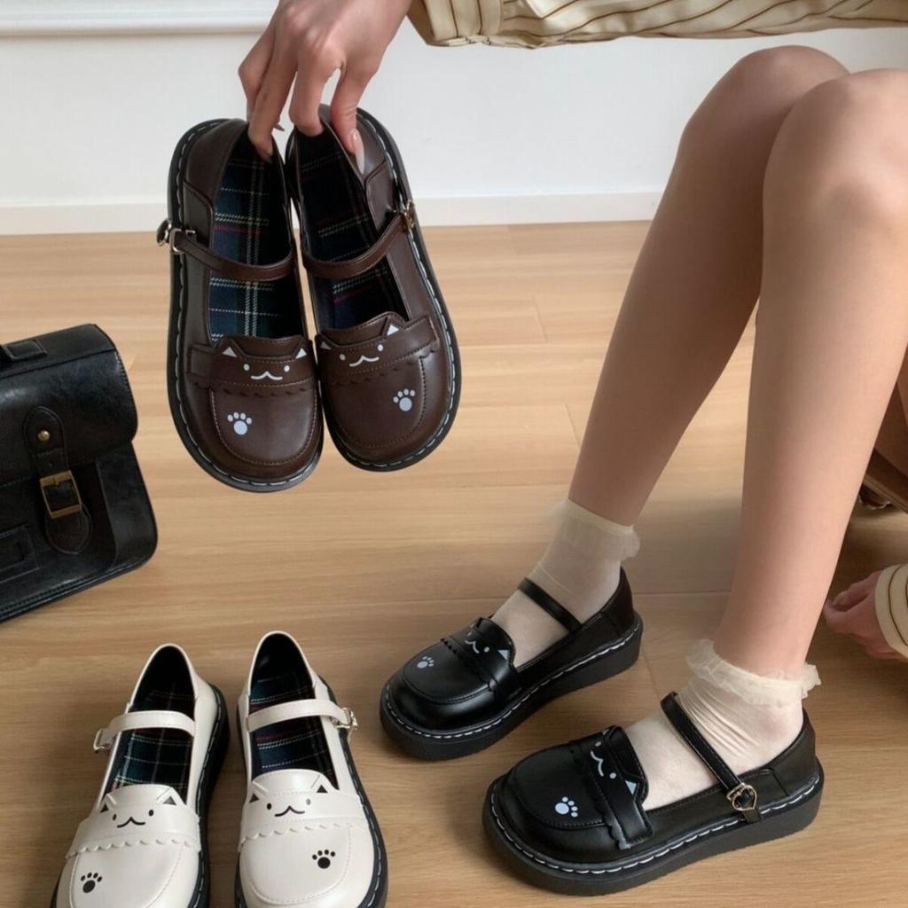 Height-increasing Muffin Retro Big Head Shoes Are Comfortable, Sweet and Cool Platform Shoes 2025 Autumn New British Style Small Leather Shoes Single