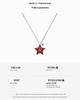 Red Zircon Star Korean S925 Sterling Silver Necklace - Luxury Christmas Clavicle Chain for Women