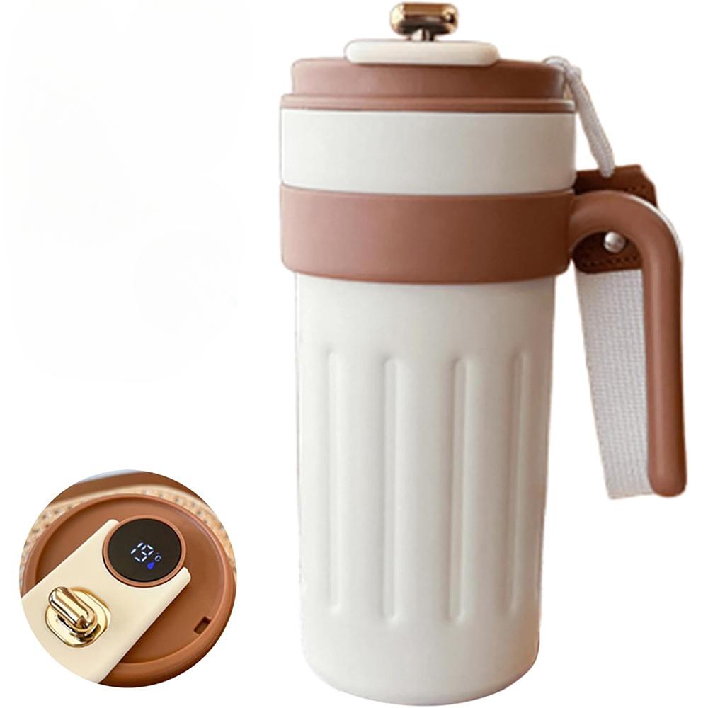 Кофейная чашка с дисплеем температуры, светодиодный дисплей температуры, кофейная кружка из нержавеющей стали, термос, интеллектуальная кофейная чашка с крышкой