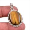 Подвеска из натурального тигрового глаза из стерлингового серебра 925 пробы 1,50 дюйма j9U54