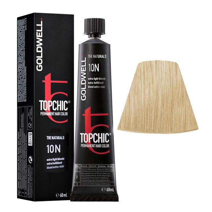 Goldwell Topchic The Naturals 10N Extra Light Blonde Permanent Hair Color 60ml.