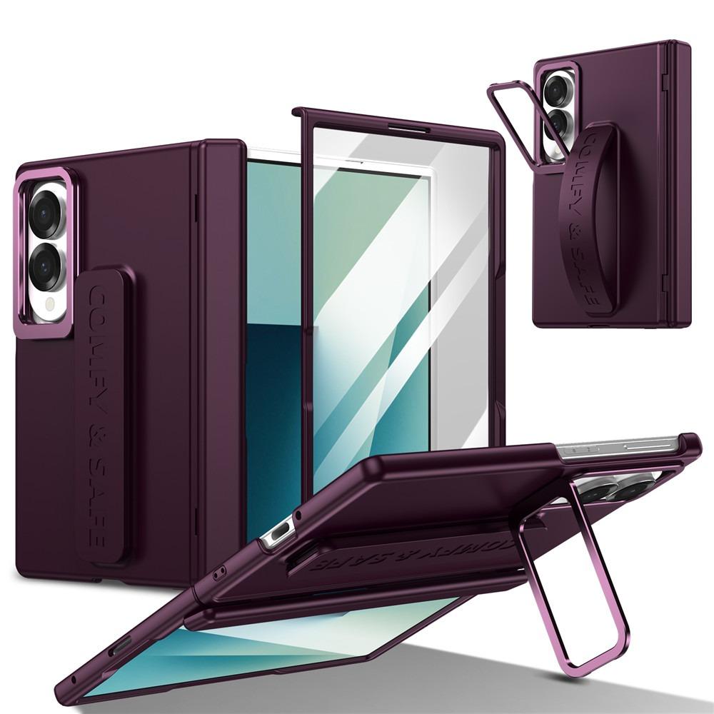 For Samsung Galaxy Z Fold 8 Ultra 7 6 5 4 3 Wristband Camera Holder Magnetic Hinge Protection Hard Cover Screen Glass Stand Case