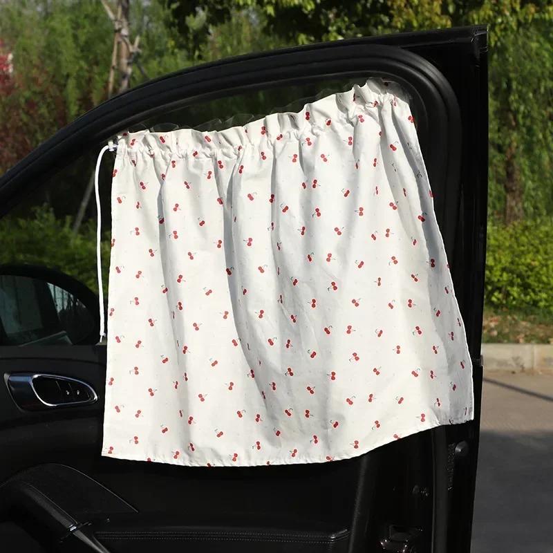 1pcs Suction Cup Curtain In The Car Window Sunshade Cover Cartoon Side Window Sunshade UV Protection for Kid Baby Children