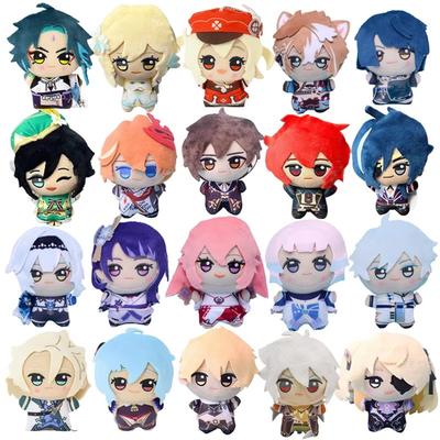 10 СМ Genshin Impact Косплей Чжун Ли Кли Плюшевый Подвеска Венти Дилюк Сяо Эола Рэйзор Фишль Кли Плюшевый Подвеска Рюкзак Веер Подарок